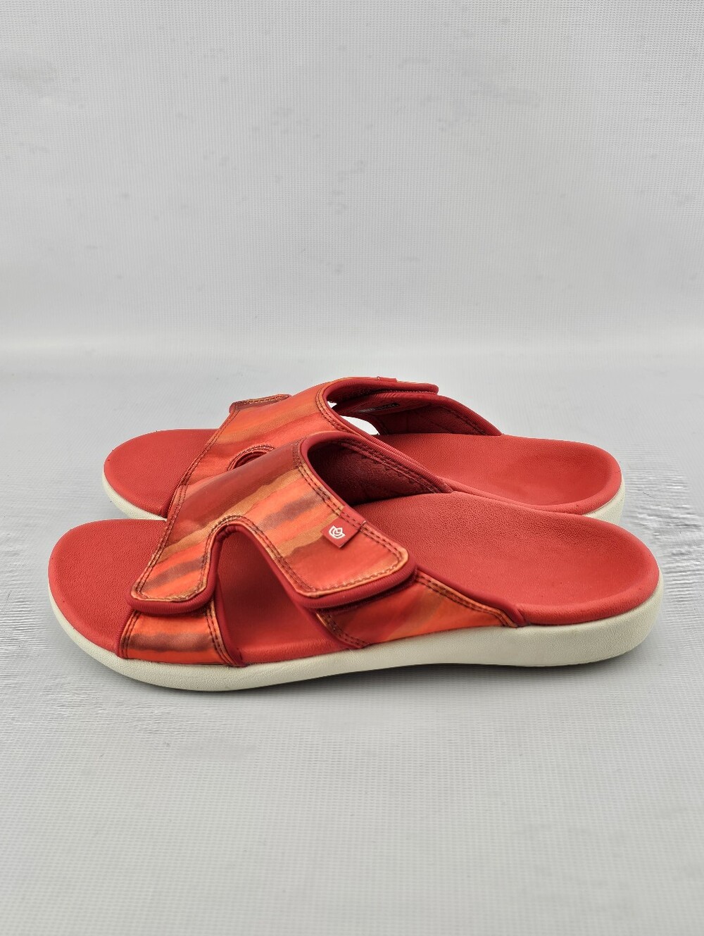 Spenco Kholo Monet Women's Orthotic Slide Sandals Hot Red Adjustable Size 9B - Picture 4 of 9